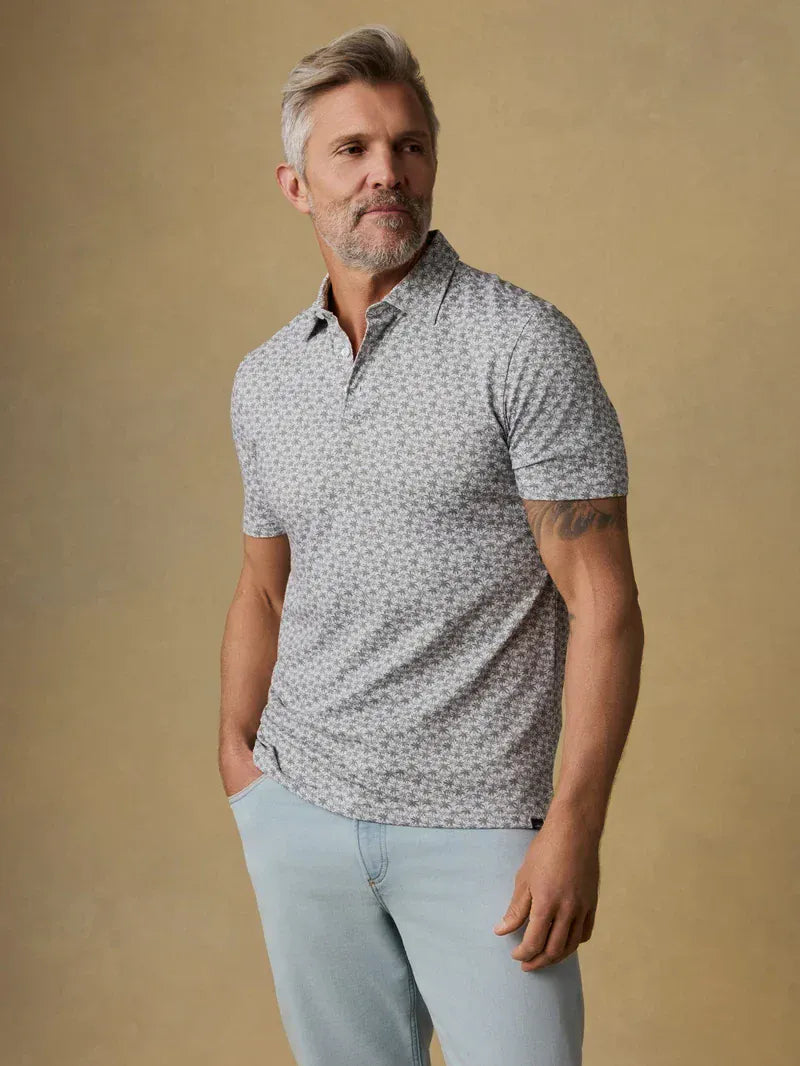 Faherty Polos Short-Sleeve Movement™ Pique Polo in Olive Palm Beach