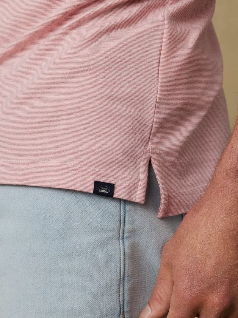Faherty Polos Short-Sleeve Movement™ Polo in Ivory Rose Feeder