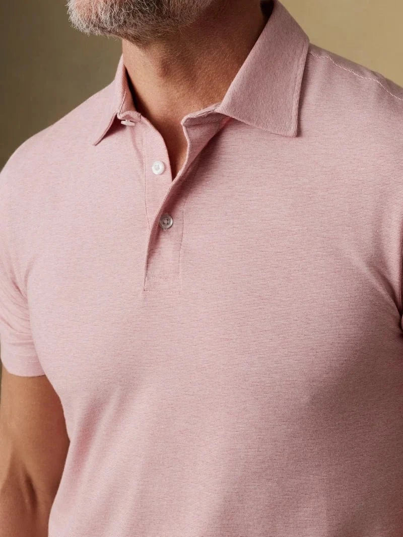 Faherty Polos Short-Sleeve Movement™ Polo in Ivory Rose Feeder