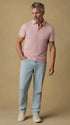 Faherty Polos Short-Sleeve Movement™ Polo in Ivory Rose Feeder