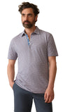 Faherty Polos Sunwashed T-Shirt Polo - Sea Fire Stripe
