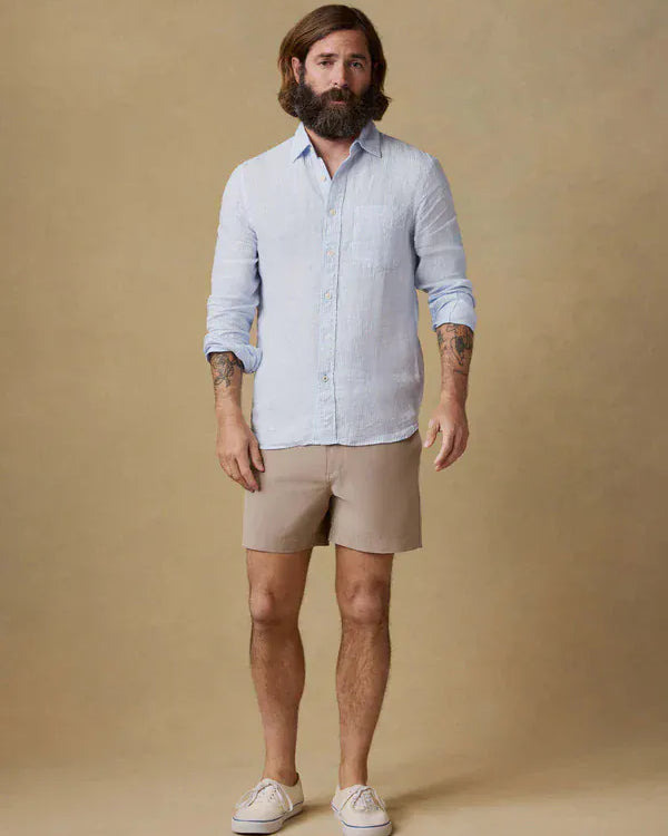 Faherty Shorts All Day Short 2.0 (5") in Khaki