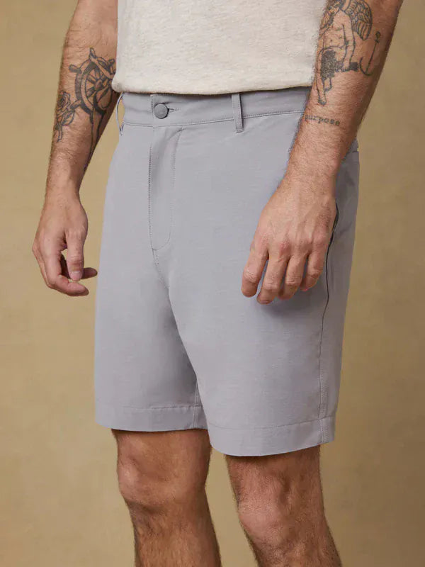 Faherty Shorts All Day Short 2.0 (7") in Ice Grey