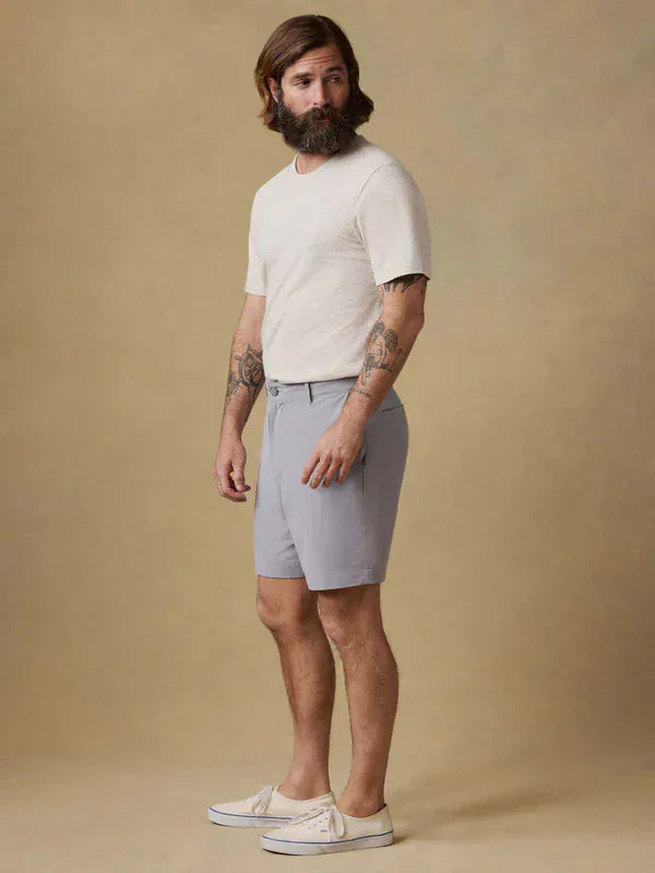 Faherty Shorts All Day Short 2.0 (7") in Ice Grey