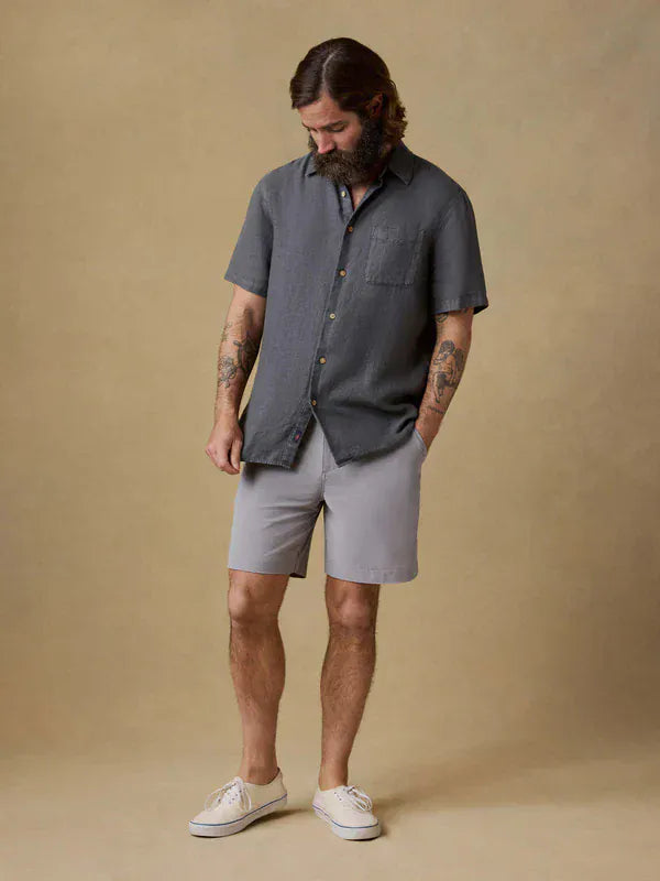 Faherty Shorts All Day Short 2.0 (7") in Ice Grey