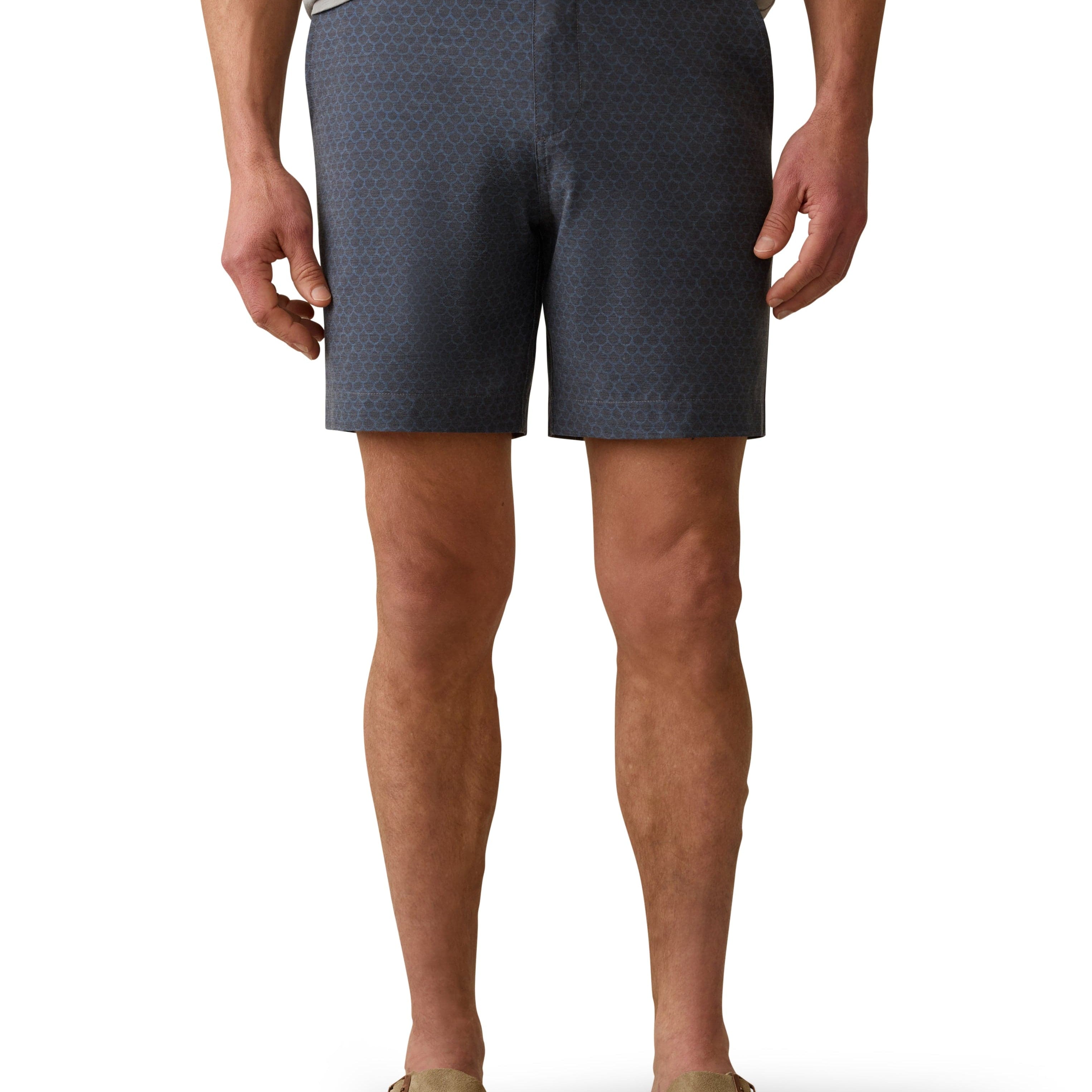 Faherty Shorts All Day Short 2.0 (7") - Midnight Fishscale