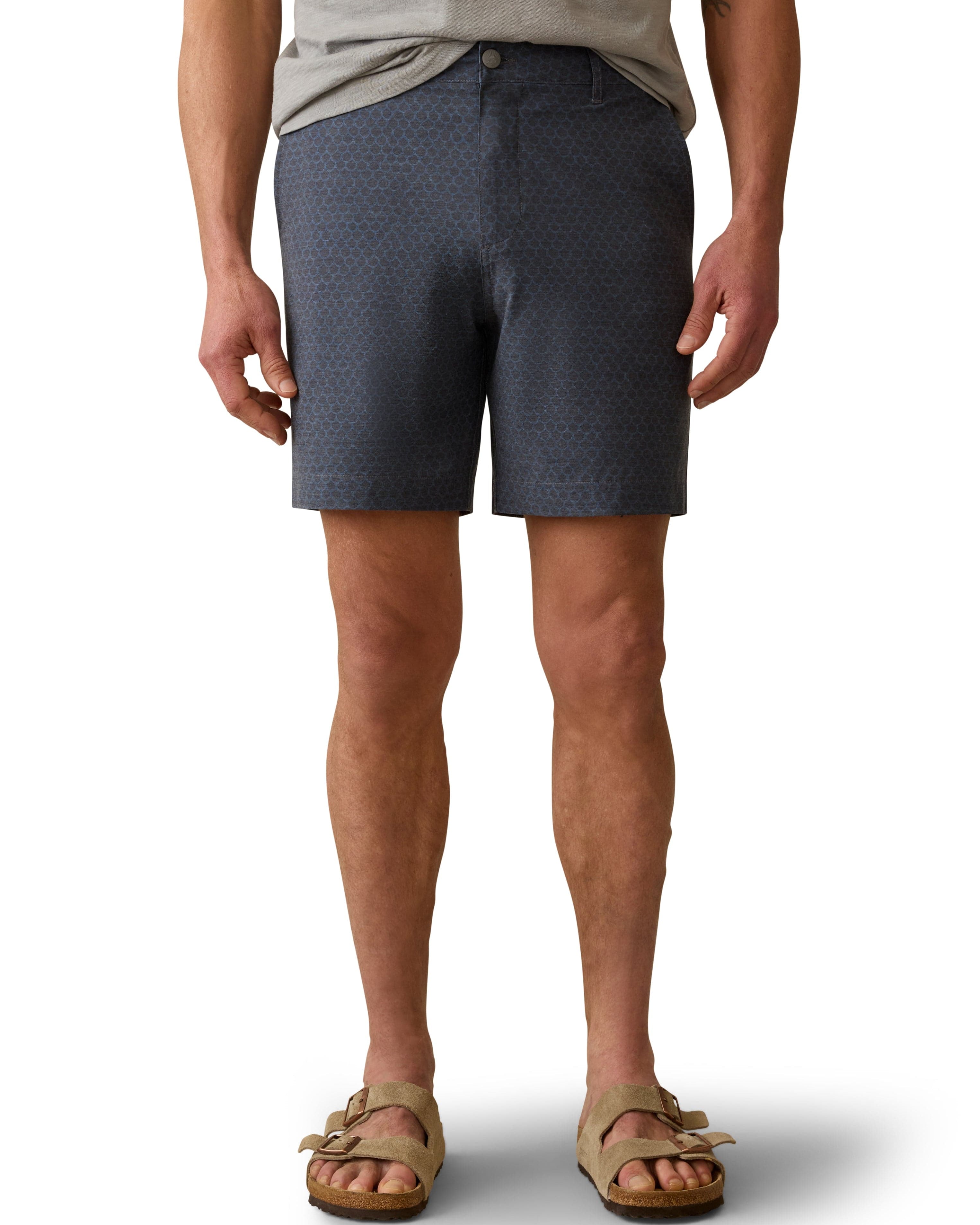 Faherty Shorts All Day Short 2.0 (7") - Midnight Fishscale