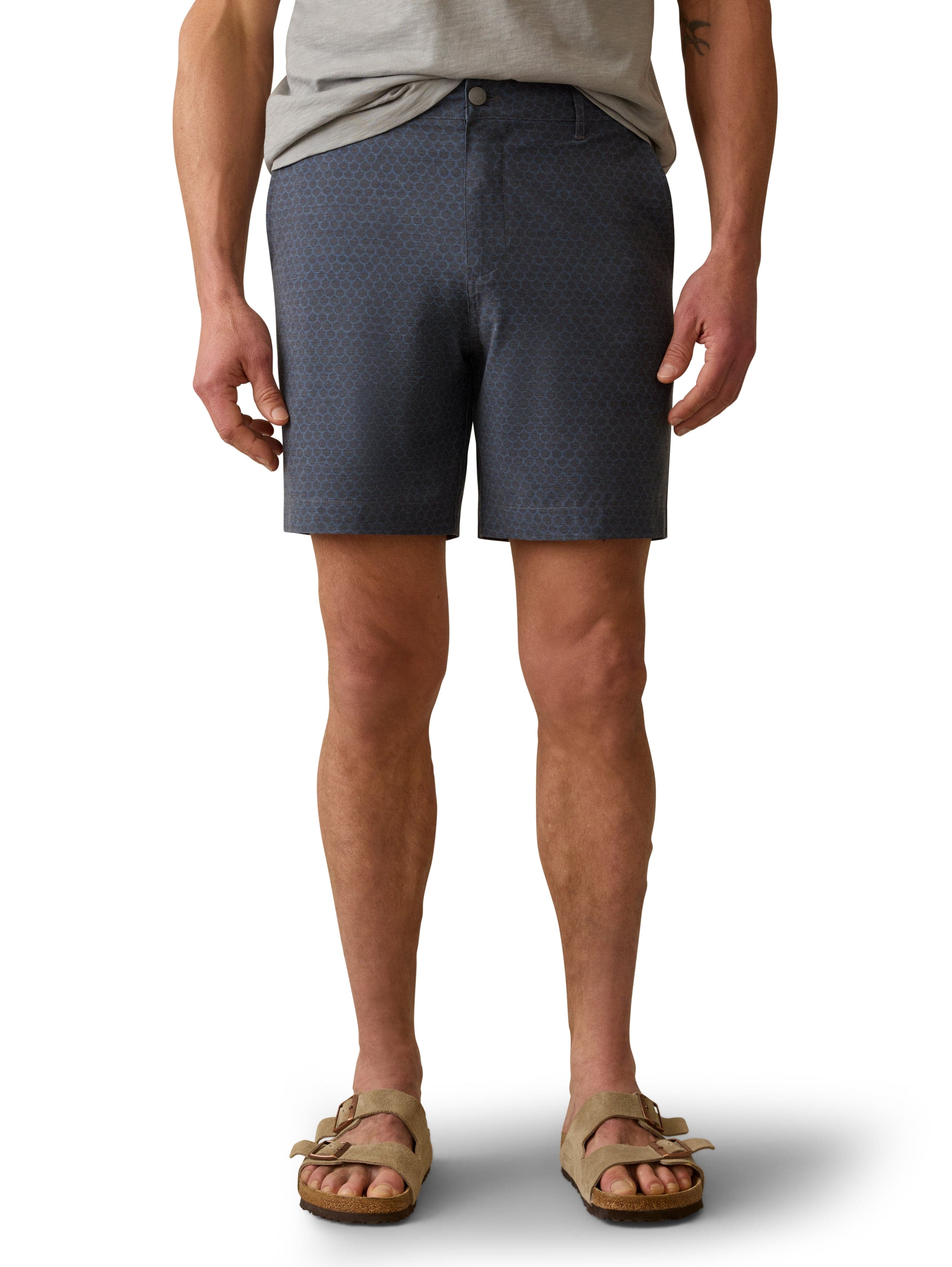 Faherty Shorts All Day Short 2.0 (7") - Midnight Fishscale