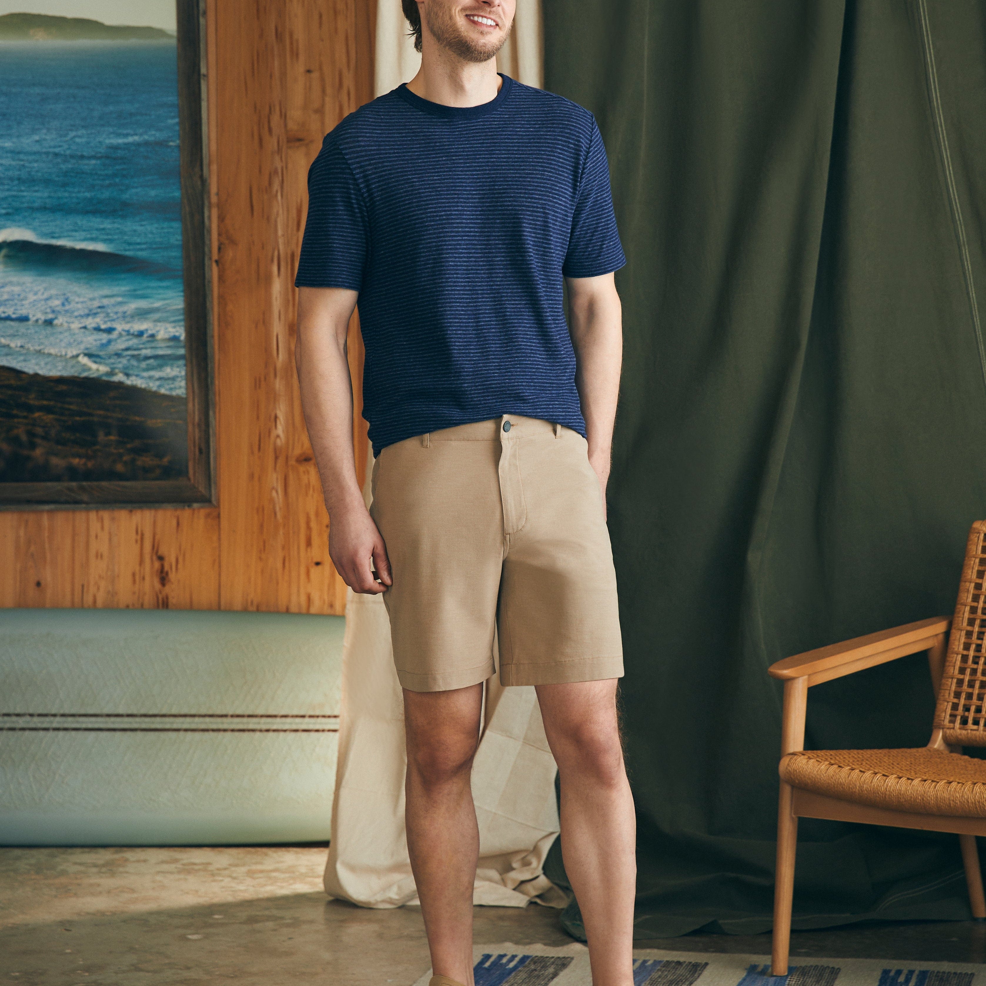 Faherty Shorts All Day™ Shorts 7" - Khaki