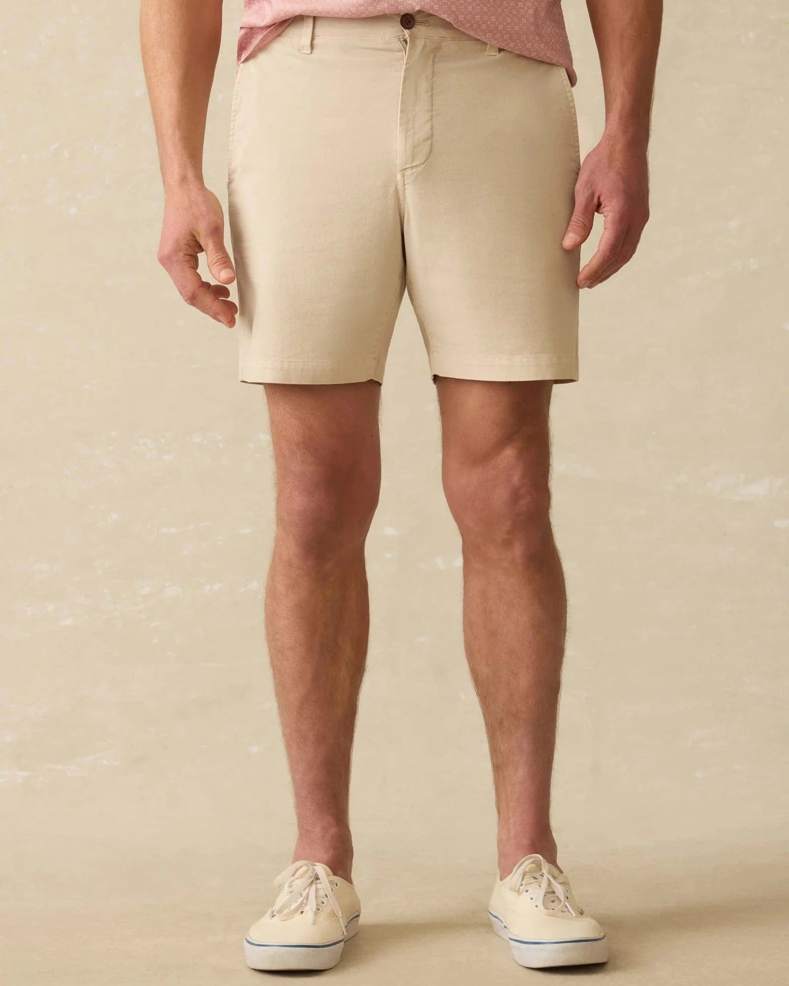 Faherty Shorts Essential Chino Short (8") - Stone