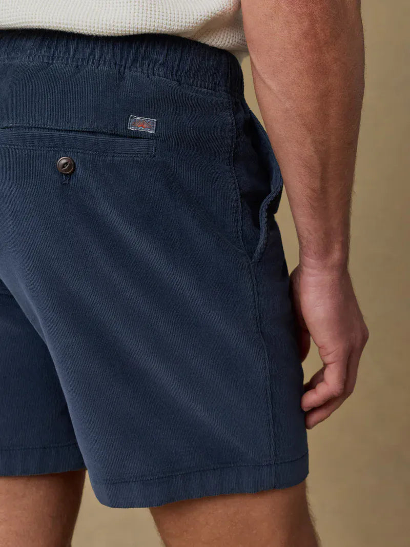 Faherty Shorts Essential Corduroy Short in Blue Nights