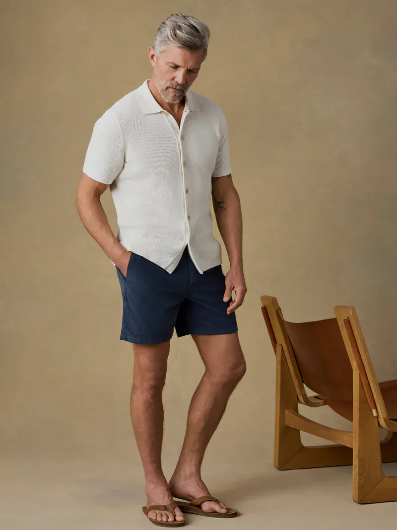 Faherty Shorts Essential Corduroy Short in Blue Nights