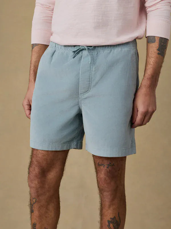 Faherty Shorts Essential Corduroy Short in Hull Teal