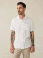 Faherty Sport Shirts Bright White Basketweave / S Short-Sleeve Palma Linen Shirt