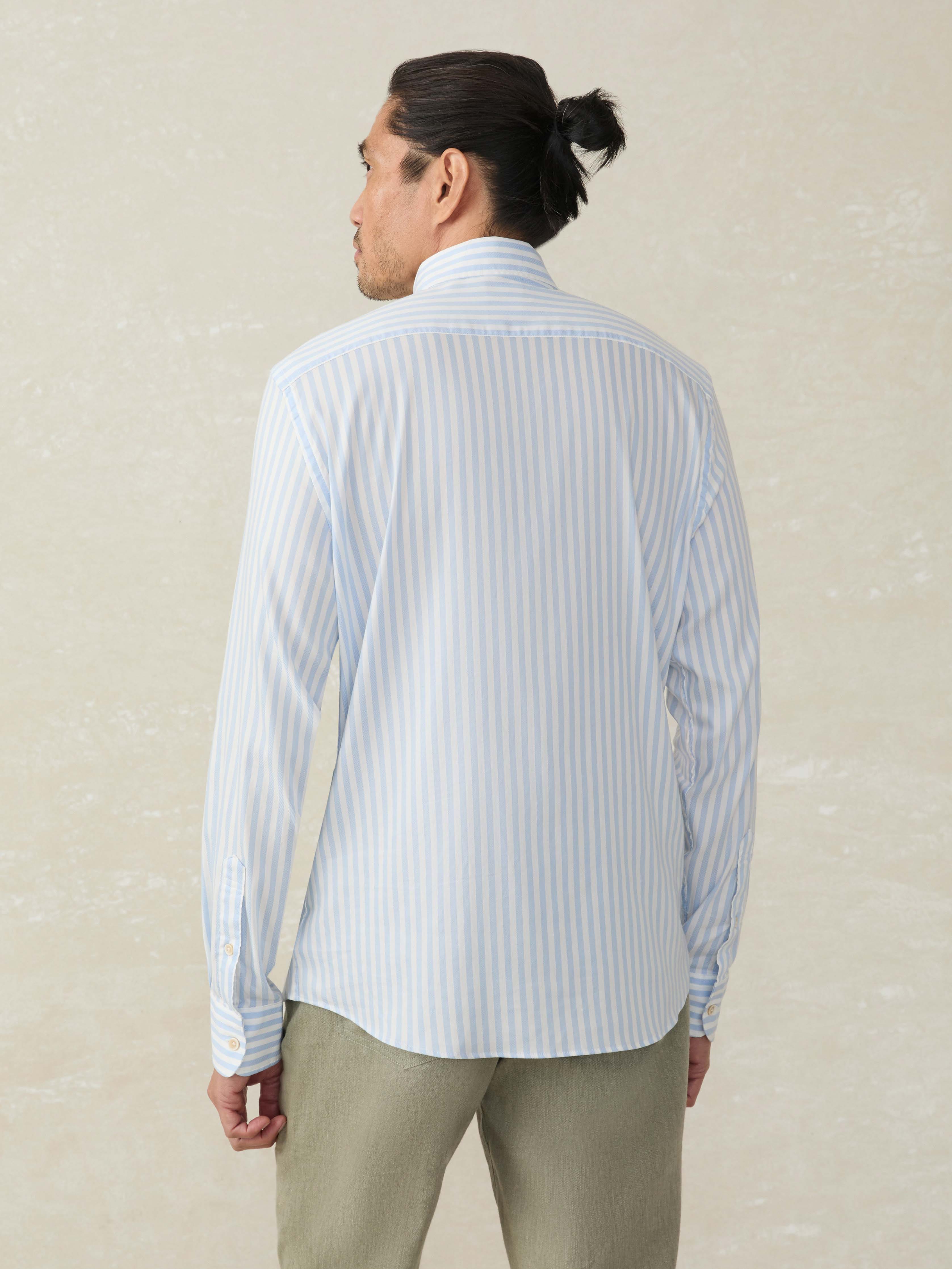 Faherty Sport Shirts Movement Monterey Shirt - Blue Cape Stripe