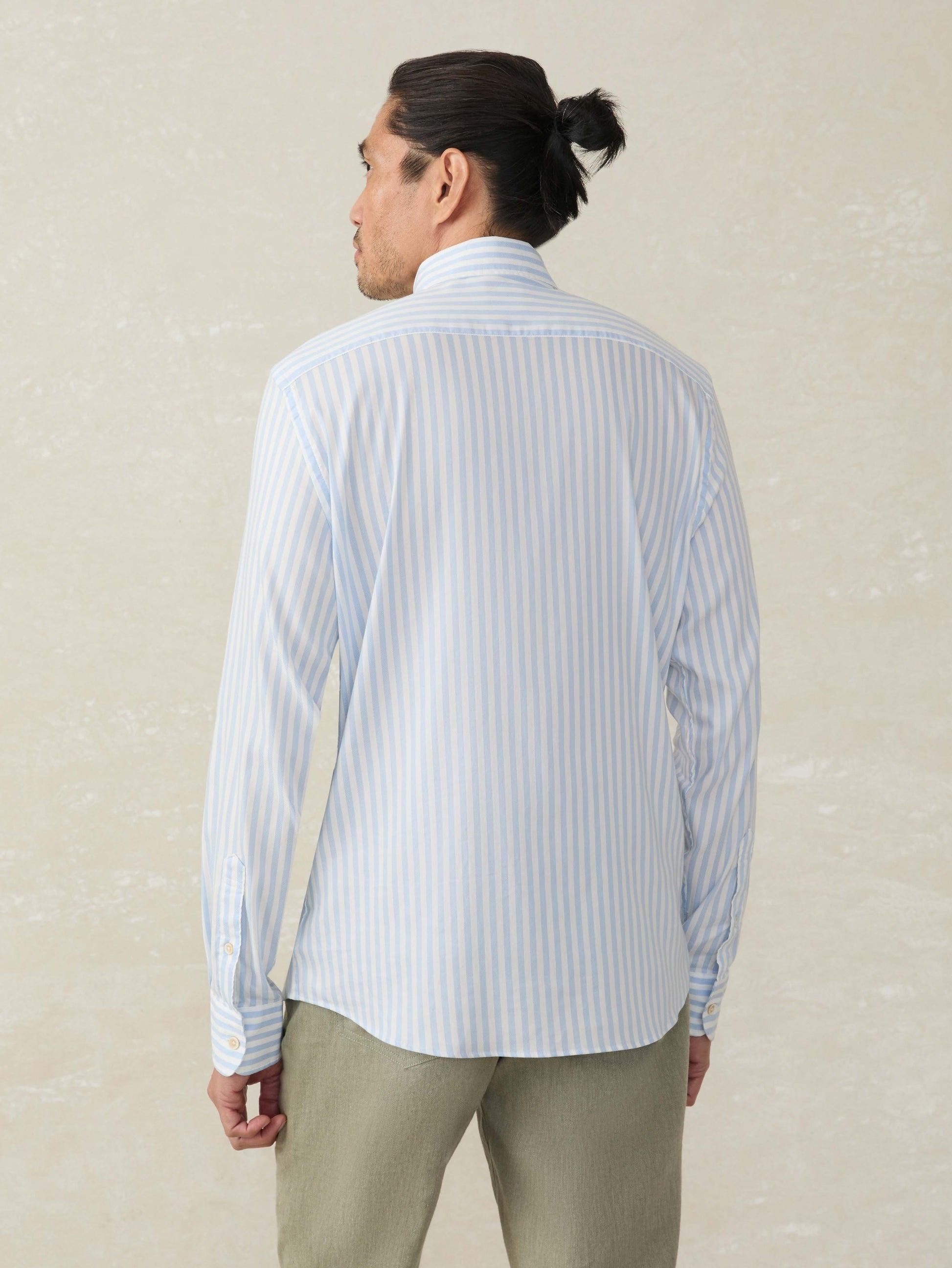 Faherty Sport Shirts Movement Monterey Shirt - Blue Cape Stripe