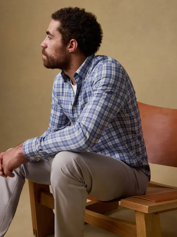 Faherty Sport Shirts Movement™ Monterey Shirt in Blue Isle Plaid