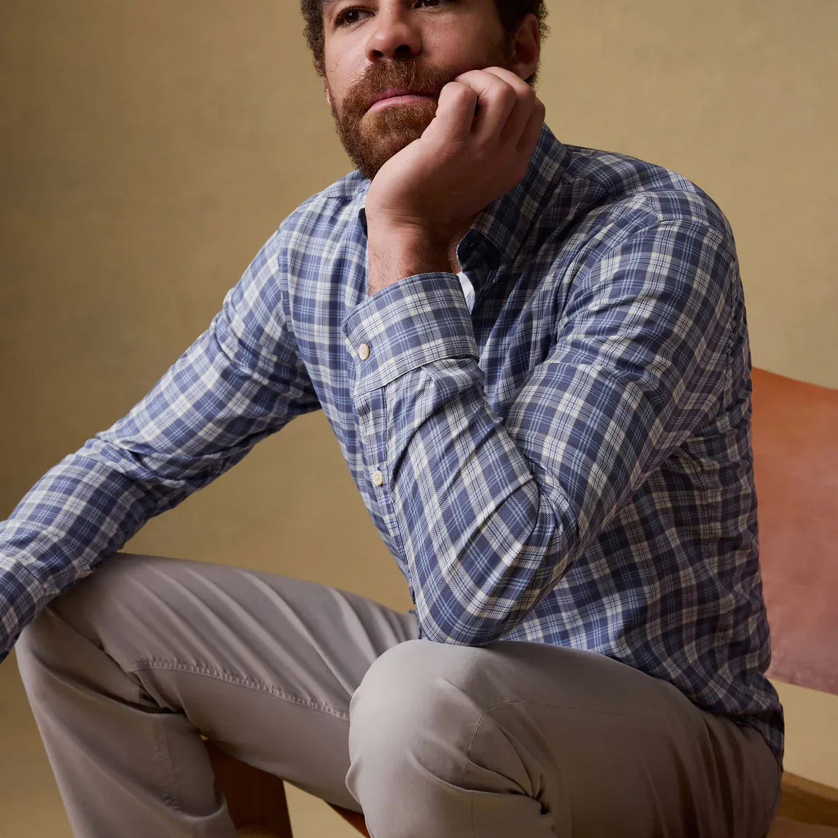 Faherty Sport Shirts Movement™ Monterey Shirt in Blue Isle Plaid