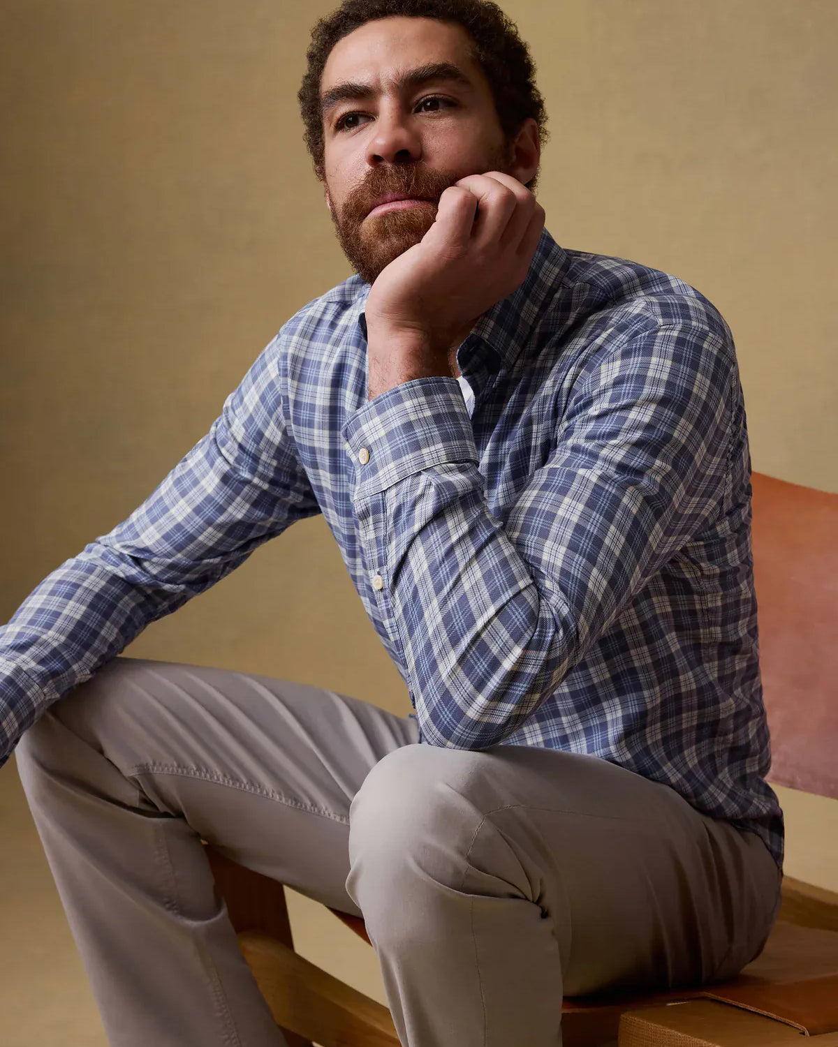 Faherty Sport Shirts Movement™ Monterey Shirt in Blue Isle Plaid