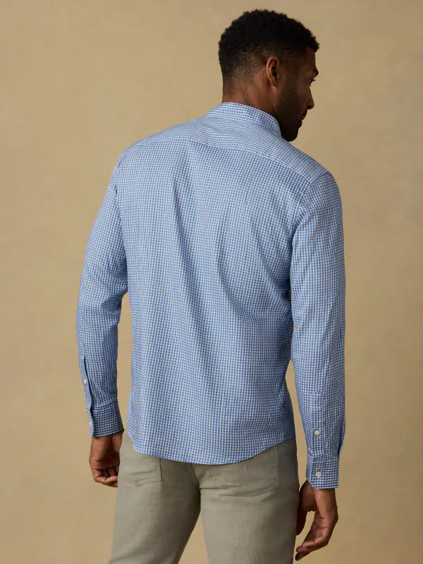 Faherty Sport Shirts Movement™ Monterey Shirt in White Blue Check