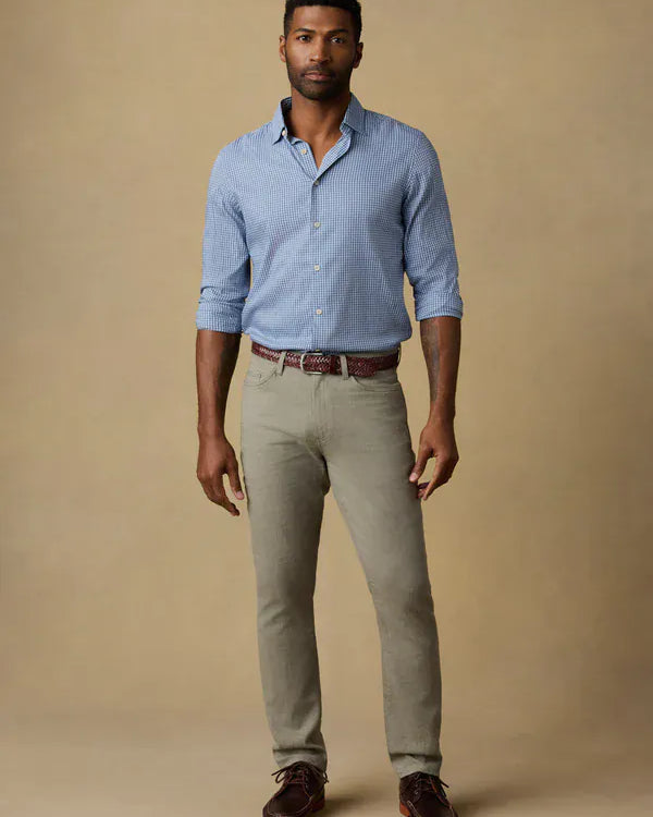 Faherty Sport Shirts Movement™ Monterey Shirt in White Blue Check