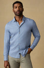 Faherty Sport Shirts Movement™ Monterey Shirt in White Blue Check