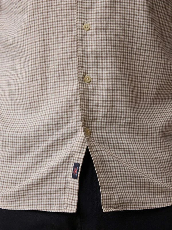Faherty Sport Shirts Palmetto Shirt in Stone Palm Check