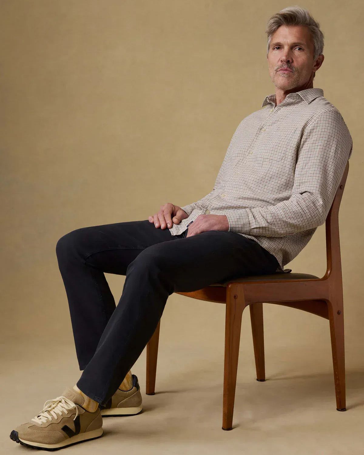 Faherty Sport Shirts Palmetto Shirt in Stone Palm Check