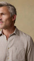 Faherty Sport Shirts Palmetto Shirt in Stone Palm Check