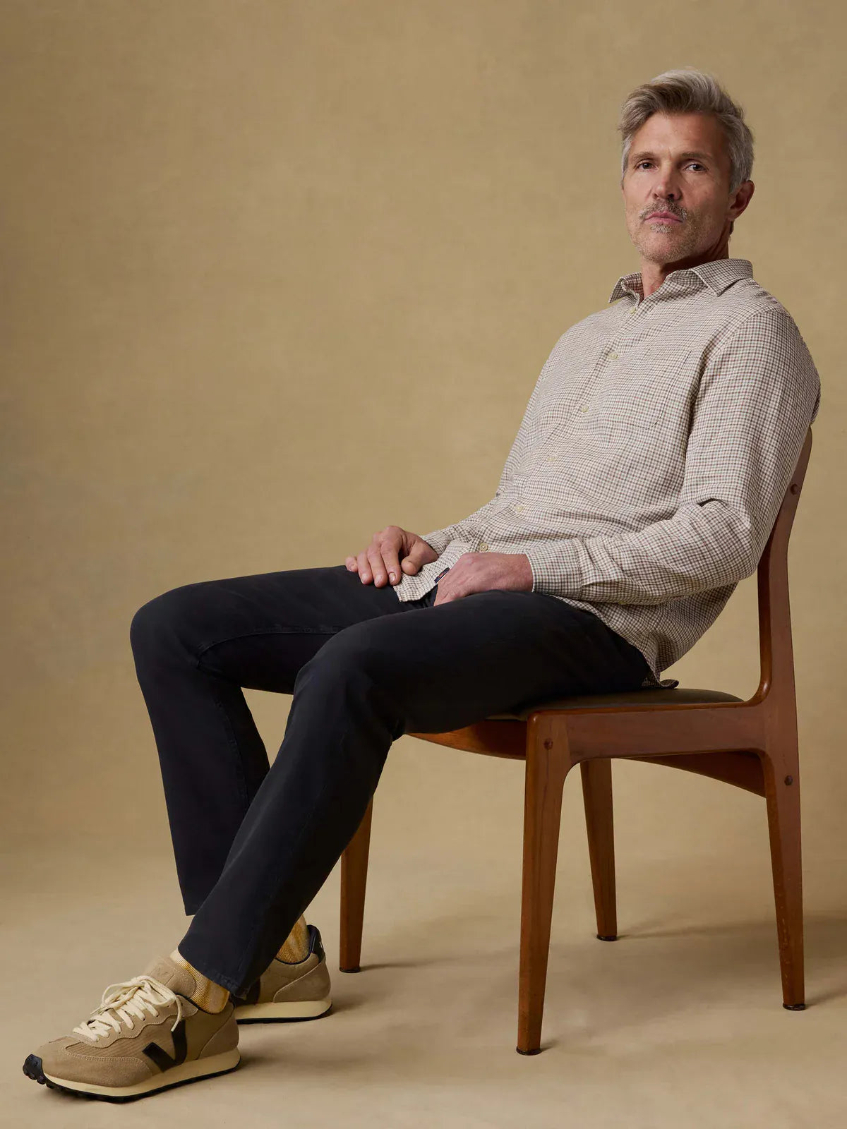Faherty Sport Shirts Palmetto Shirt in Stone Palm Check