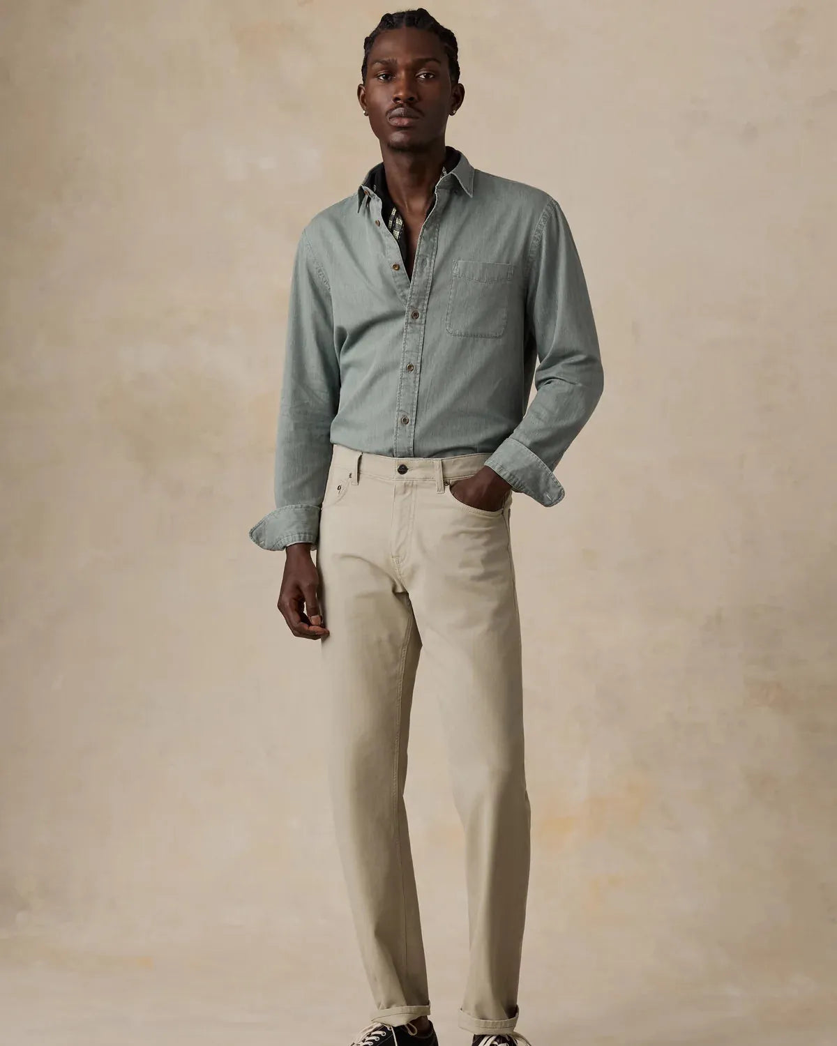 Faherty Sport Shirts Patina Chambray Shirt