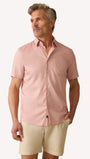 Faherty Sport Shirts Short Sleeve Movement Monterey Shirt - Mauve Blossom Geo