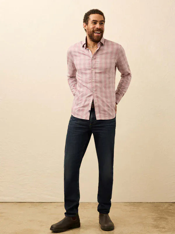 Faherty Sport Shirts The Movement Shirt in Plum Cloud Plaid