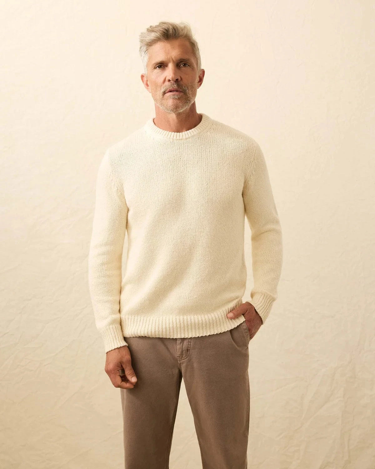 Faherty Sweaters BONE / S Heirloom Crewneck Sweater