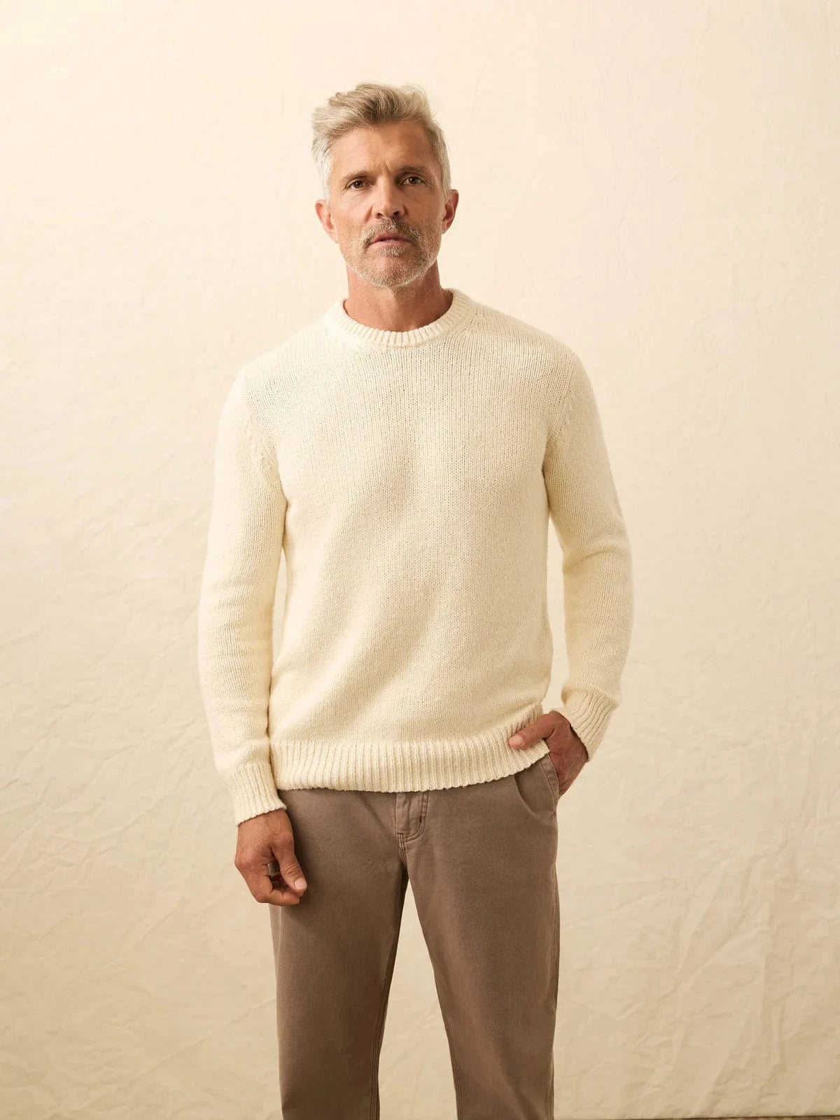 Faherty Sweaters BONE / S Heirloom Crewneck Sweater