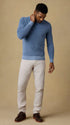 Faherty Sweaters Sunwashed Crewneck Sweater in Blue Sea