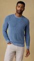 Faherty Sweaters Sunwashed Crewneck Sweater in Blue Sea