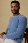 Faherty Sweaters Sunwashed Crewneck Sweater in Blue Sea