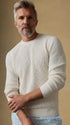Faherty Sweaters Sunwashed Crewneck Sweater in White Shell