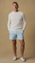 Faherty Sweaters Sunwashed Crewneck Sweater in White Shell