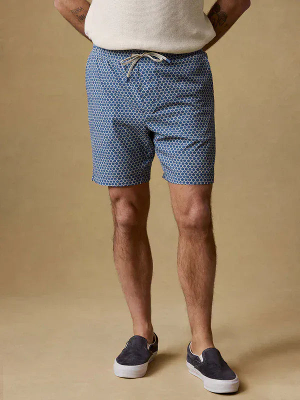 Faherty Swimwear Shorelite Lined Trunk (7") in Fishscale