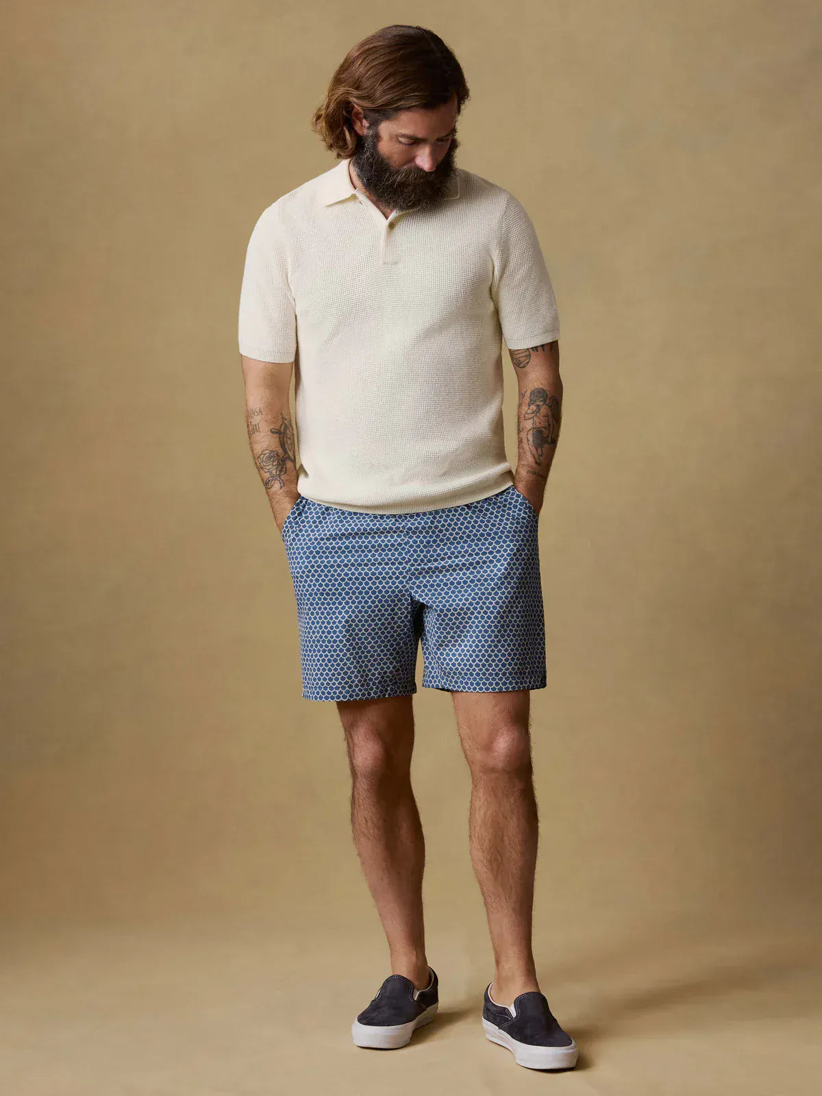 Faherty Swimwear Shorelite Lined Trunk (7") in Fishscale