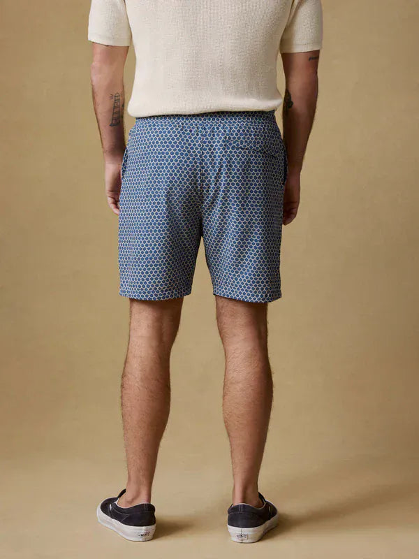 Faherty Swimwear Shorelite Lined Trunk (7") in Fishscale