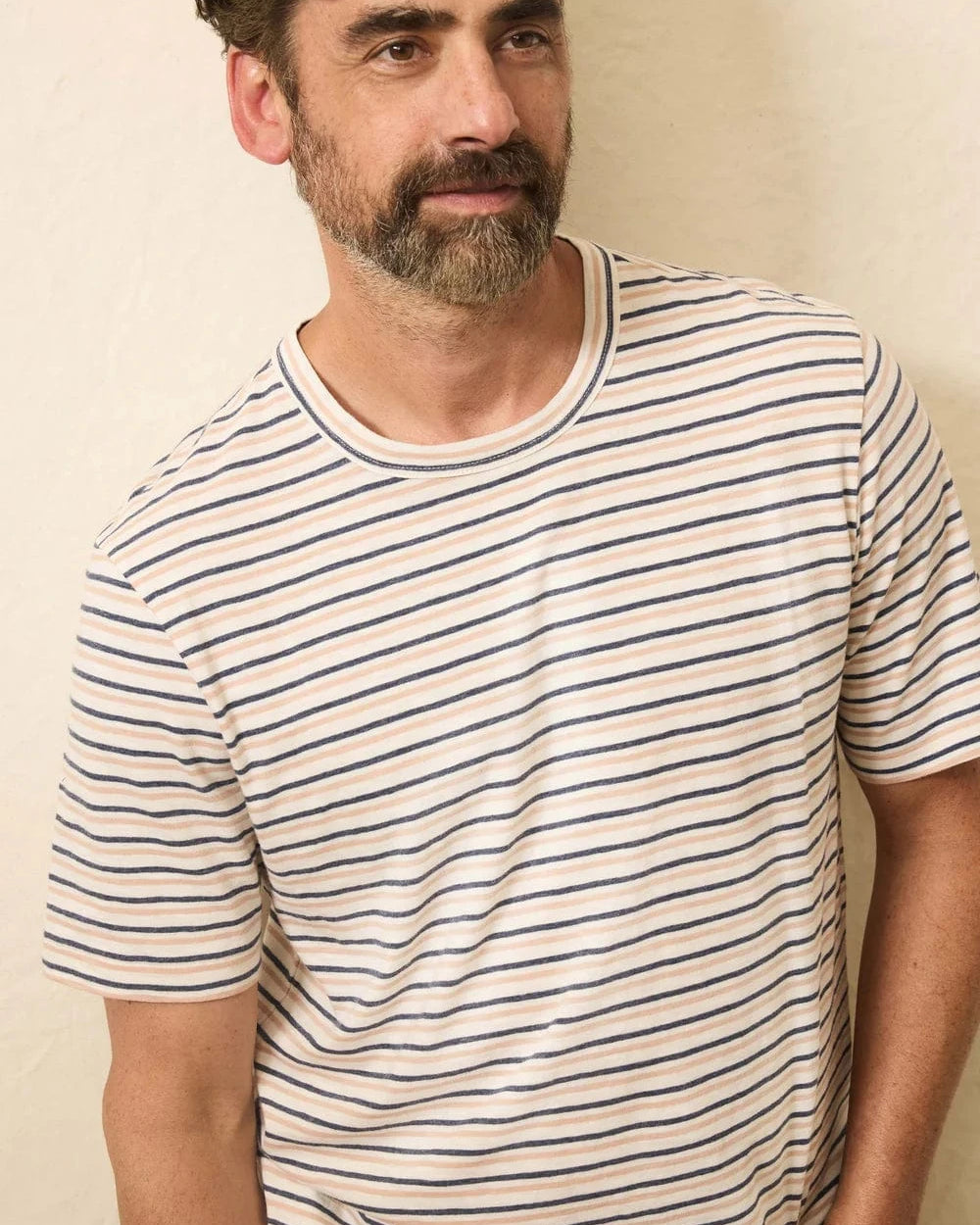 Faherty T-Shirts Canyon Creek Stripe / S Sunwashed Regenerative Tee