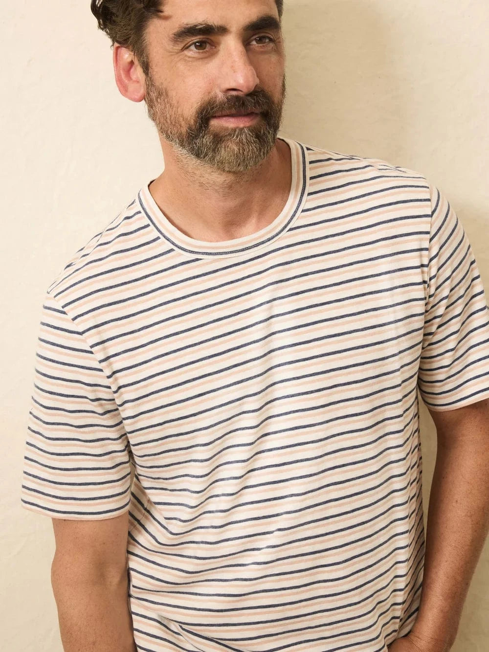 Faherty T-Shirts Canyon Creek Stripe / S Sunwashed Regenerative Tee