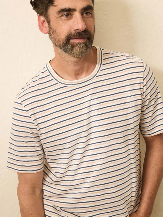 Faherty T-Shirts Canyon Creek Stripe / S Sunwashed Regenerative Tee