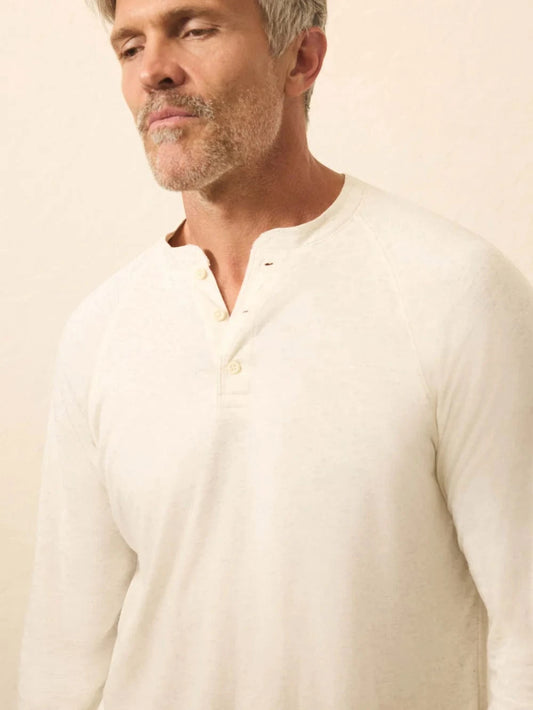 Faherty T-Shirts Long-Sleeve Cloud Henley