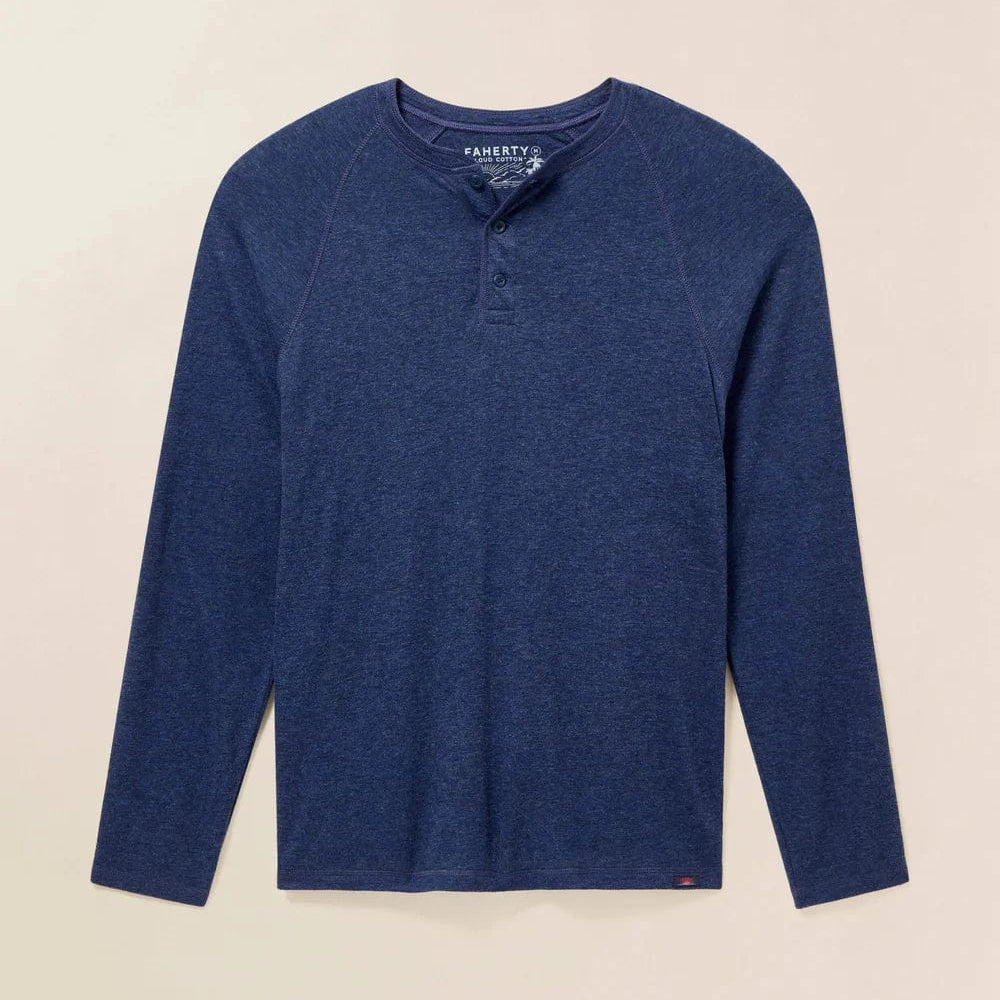 Faherty T-Shirts Long-Sleeve Cloud Henley