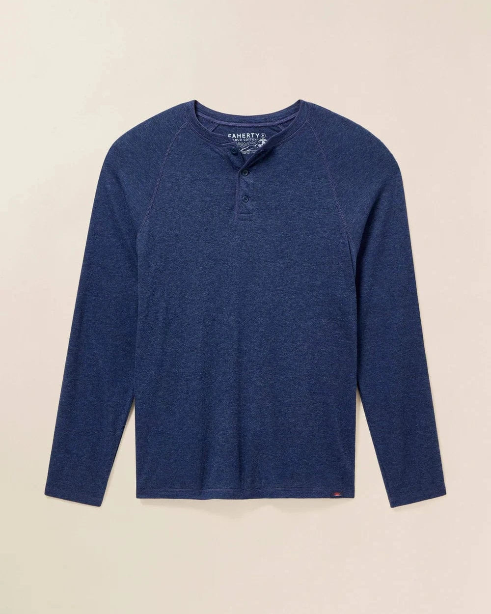 Faherty T-Shirts Long-Sleeve Cloud Henley