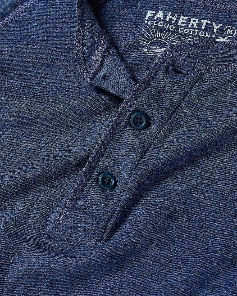 Faherty T-Shirts Long-Sleeve Cloud Henley